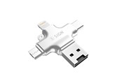 USB kaapelit - SiGN Micro SD Memory Card Reader for Mobile USB-C/USB-A/Micro USB/Lightning - SN-3IN1-Sil