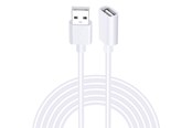 USB kaapelit - SiGN USB-A extension cable 2m - white - SN-EXA-2M