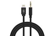 Audiokaapelit - SiGN Lightning to Aux 3.5mm Audio Cable - 1m - Black - IP7G2500LAGR