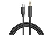 Audiokaapelit - SiGN USB-C to AUX 3.5mm Audio/Sound cable - 1m - Black/Nylon - SAS6450B