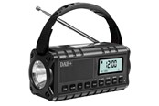 DAB, Verkko- & Kelloradiot - SiGN Emergency Radio DAB+/FM with Hand Crank/Battery/Solar Cells/USB Power - Black - SN-PBDYN-PLUS