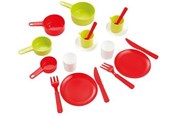 Roolileikit - Ecoiffier Paistinpannu m/ruokailutarvikkeet 32cm - E973