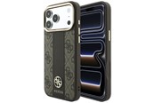 Puhelin - Kannet ja kotelot - GUESS 4G with Stripe Round and Classic Logos MagSafe Case for iPhone 17 Pro / 18 Pro - Brown - 3666339652548