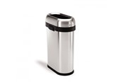 Jätteiden lajittelu - Simplehuman avoin roska-astia – kapea – 50 L – harjattu ruostumaton teräs - CW1467