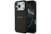 Puhelin - Kannet ja kotelot - GUESS Grained Gold Ring MagSafe Case for iPhone 18 Pro / 17 Pro - Black - 3666339673536