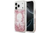 Puhelin - Kannet ja kotelot - GUESS Resin Bottom Glitter MagSafe Case for iPhone 18 Pro / 17 Pro - Pink - 3666339673598