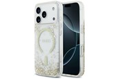 Puhelin - Kannet ja kotelot - GUESS Resin Bottom Glitter MagSafe Case for iPhone 18 Pro / 17 Pro - Gold - 3666339673574
