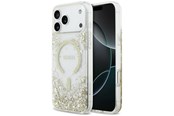 Puhelin - Kannet ja kotelot - GUESS Resin Bottom Glitter MagSafe Case for iPhone 18 Pro Max / 17 Pro Max - Gold - 3666339673581
