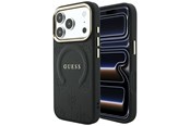 Puhelin - Kannet ja kotelot - GUESS Saffiano Peony & Ring MagSafe Case for iPhone 17 Pro Max / 18 Pro Max - Black - 3666339654511