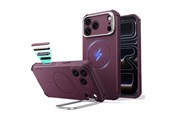 Puhelin - Kannet ja kotelot - ESR Cyber Tough Kickstand MagSafe Case for iPhone 18 Pro / 17 Pro - Burgundy - 4894240303924