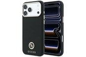 Puhelin - Kannet ja kotelot - GUESS Grained Round Strass Logo MagSafe Case for iPhone 18 Pro Max / 17 Pro Max - Black - 3666339653798