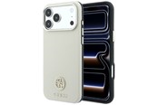 Puhelin - Kannet ja kotelot - GUESS Grained Round Strass Logo MagSafe Case for iPhone 18 Pro Max / 17 Pro Max - Beige - 3666339653910