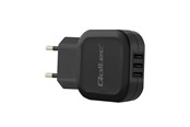 Puhelin - Adapterit & Laturit - Qoltec Virtalähde 50191 - 3 x USB-A - 17 W - Musta - 50191