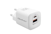 Puhelin - Adapterit & Laturit - Qoltec GaN-virtalähde 50763 - 35 W - USB-C ja USB-A - Valkoinen - 50763