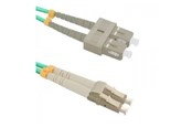 Verkkokortit (verkkosovittimet, tulostuspalvelimet jne.) - Qoltec Patch-kaapeli 54348 - LC/UPC–SC/UPC - 1 m - OM4 50/125 µm duplex - LSZH minttu - 54348