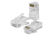 Verkkokortit (verkkosovittimet, tulostuspalvelimet jne.) - Qoltec RJ45 verkkoliitin - Cat6 U/UTP uros - hopea - 100 kpl - 54552