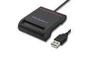 Järjestelmän lisävarusteet - Qoltec 50642 Smart Card Reader - USB 2.0 - musta - 50642