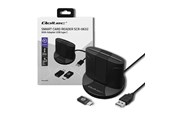 Järjestelmän lisävarusteet - Qoltec SCR-0632 Smart Card Reader - USB 2.0 - musta - 50632