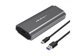 Järjestelmän lisävarusteet - Qoltec NV2271 SSD-kotelo - M.2 SATA/NVMe - USB-C 3.1 Gen 2 - harmaa - 52271
