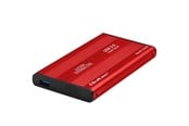 Järjestelmän lisävarusteet - Qoltec 51860 HDD/SSD-kotelo - 2.5" SATA III - USB 3.0 - Punainen - 51860