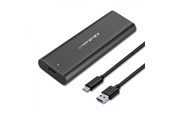 Järjestelmän lisävarusteet - Qoltec SSD-kotelo 50311 - M.2 SATA - USB-C - Musta - 50311