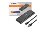 Järjestelmän lisävarusteet - Qoltec M.2 NVMe SSD -kotelo 50312 - USB-C 3.1 Gen 2 - Grafiitti - 50312
