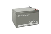 Akut ja Paristot - Qoltec 53049 - UPS-akku - 12 V 12 Ah VRLA AGM - 53049