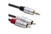 Audiokaapelit - Qoltec 52339 äänikaapeli - 2x RCA uros - 3.5mm uros - 1 m - 52339