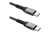 USB kaapelit - Qoltec 52358 USB-C–USB-C-kaapeli - 1.5 m - USB 2.0 - 100 W - Musta - 52358