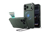 Puhelin - Kannet ja kotelot - ESR Cyber Tough Kickstand MagSafe Case for iPhone 18 Pro / 17 Pro - Green - 4894240307939