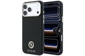 Puhelin - Kannet ja kotelot - GUESS Grained Round Strass Logo MagSafe Case for iPhone 18 Pro / 17 Pro - Black - 3666339653781