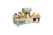 Puulelut - Bigjigs Wooden Coffee Corner Playset 32 pieces. - 37082