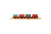 Puulelut - Bigjigs Wooden Passenger Train - 9-piece - BJT421