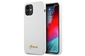 Puhelin - Kannet ja kotelot - GUESS GUHCP12SLSLMGWH iPhone 12 mini 5.4" white/white hardcase Metal Logo Script - 3700740494547