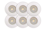 Valaisimet - Scan Products Sabrina Low Profile uppoasennettava spotti, 4,9W LED CCT, mattavalkoinen - 6 kpl - 10341