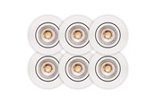 Valaisimet - Scan Products Luna Low Profile uppoasennettava spotti, 6,2W LED 2700K, mattavalkoinen - 6 kpl - 10441