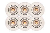 Valaisimet - Scan Products Luna Low Profile 2.0 uppoasennettava spotti, 5,9W LED 2700K, mattavalkoinen - 6 kpl - 10451