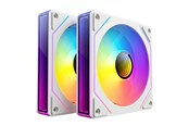 Kotelotuuletin - DUTZO INF 120 PWM ARGB Reverse (2-pack) - Kotelotuuletin - 120mm - Valkoinen RGB LED valolla - 28 dBA - 8501029