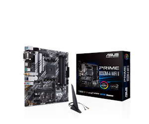 ASUS PRIME B550M-A WIFI II Emolevy - AMD B550 - AMD AM4 - DDR4 RAM
