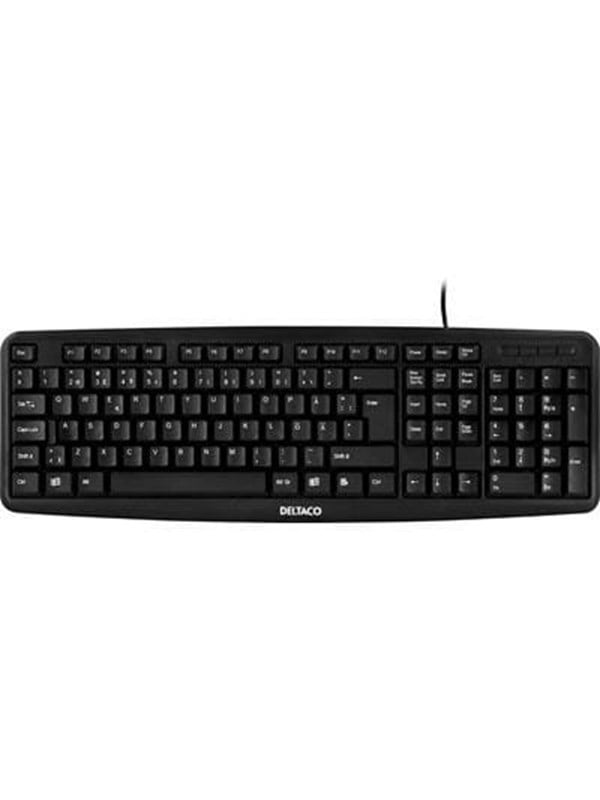 Deltaco TB-53 näppäimistö USB QWERTY Musta