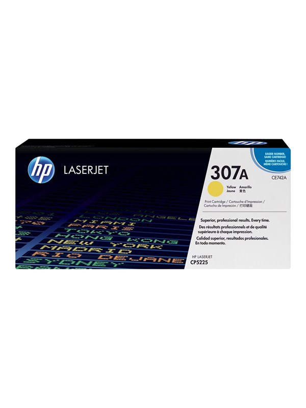 HP 307A / CE742A Yellow Toner - Laser värikasetti Keltainen
