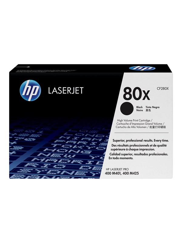 HP 80X / CF280X - High Kapasiteetti - Musta Toner - Laser värikasetti musta