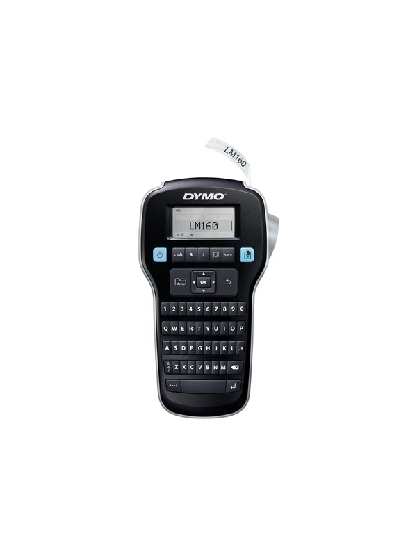 DYMO LabelManager 160 -tarratyökalu | Tarratulostin QWERTY-näppäimistöllä | Sisältää mustavalkoisen D1-tarranauhan (12mm) | Kotiin ja toimistoon
