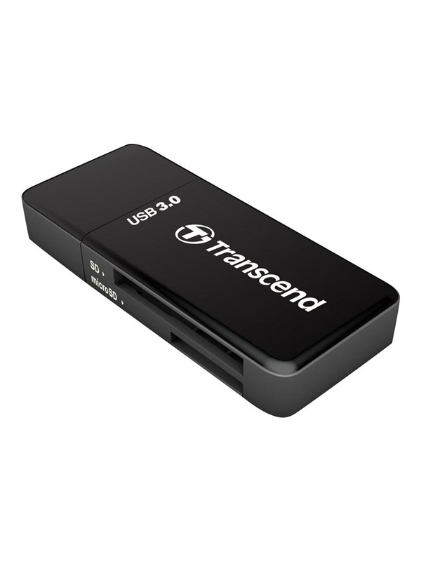 Transcend RDF5 USB 3.1 Kortinlukija, Musta (2-in-1)