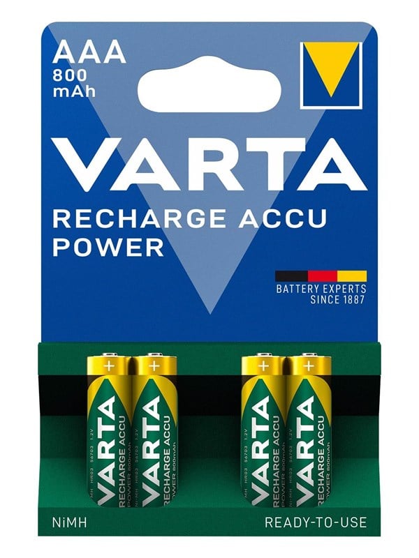 VARTA Varta ladattava AAA 800 mAh - 4 kpl/pakkaus