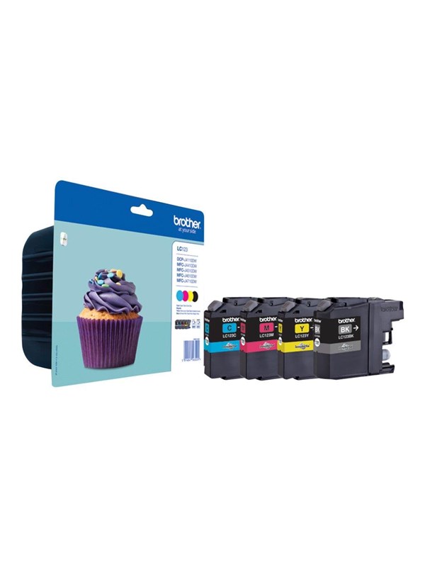 Brother LC123VALBP / LC 123VALBP 4-Pack High Kapasiteetti - Mustepatruuna Syaani