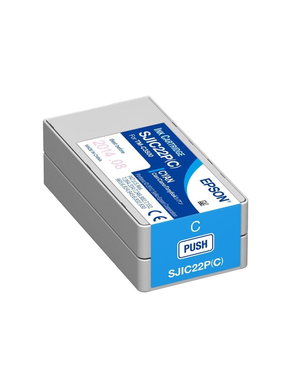 Epson SJIC22P(C) Cyan Ink - Mustepatruuna Syaani
