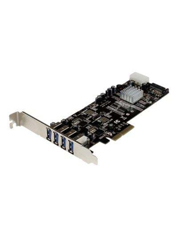 StarTech.com 4 Port Dual Bus PCI Express PCIe USB 3.0 Card w/ UASP & Teho