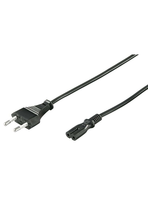 Pro Virtajohto C7 (2 pins) - Musta - 5m - Suora