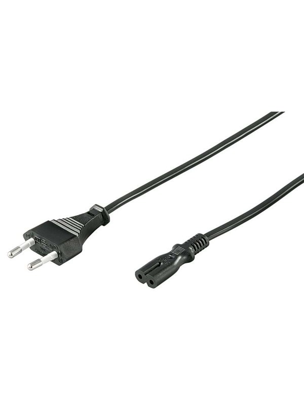 Pro Virtajohto C7 (2 pins) - Musta - 1.5m - Suora